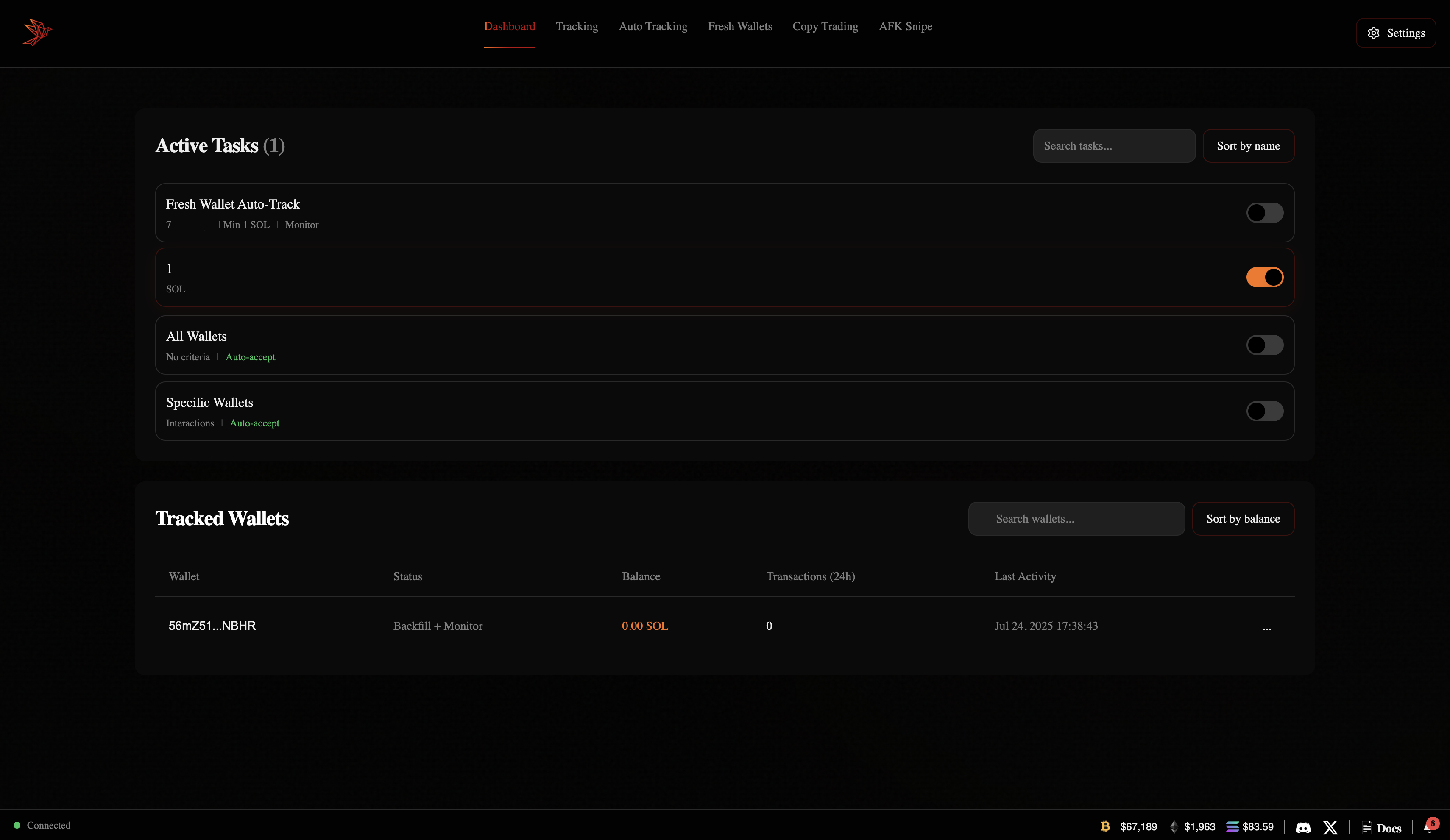 Veltra Dashboard